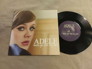 Adele Make You Feel My Love 7 " Ps Very Rare On Vinyl B/w Painting Pictures Dylan