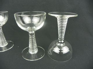 Art Deco Bryce Liquor Cocktail Glasses Set Ringmont Clear Vintage 4