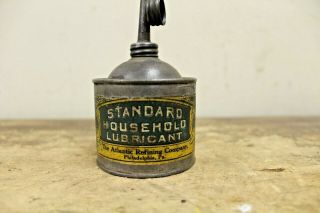 Vintage Atlantic Refining Company Household Lubricant Motor Oil Can Handy Oiler 2