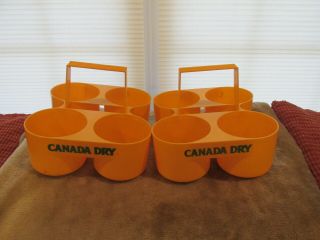 CANADA DRY SODA CADDY HOLDER CARRIER EACH HOLDS 4 CANS POP BEER 2