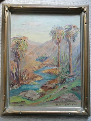 Minnie Wilson (19th - 20th Century) California Plein Air Landscape Oil Painting