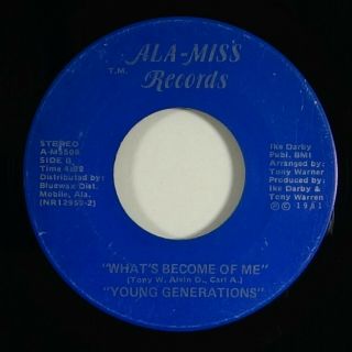 Young Generations " Whats Become Of Me " Unknown Modern Soul Disco 45 Ala - Miss Mp3