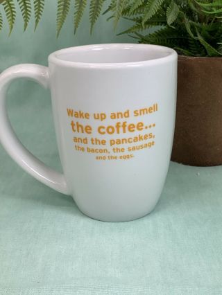 Denny’s Oneida Coffee Cup Mug Wake Up And Smell The Coffee.  And Pancakes.