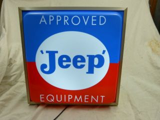 Large Jeep Willys Lighted Dealership Sign Amc Jeep Renegade Cj Wrangler Sign