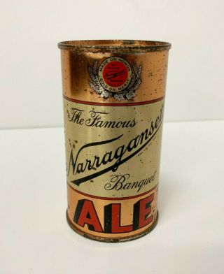 Narragansett Banquet Ale Irtp Flat Top Beer Can Keglined Cool Before Serving