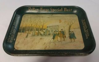 Adam Scheidt Brewing Co.  Green Metal Beer Tray Valley Forge Special Euc Rare