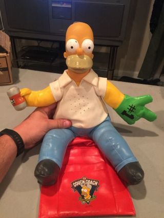 The Simpsons - Talking Homer Simpson Duff Beer Couch Coach Remote Control Buddy