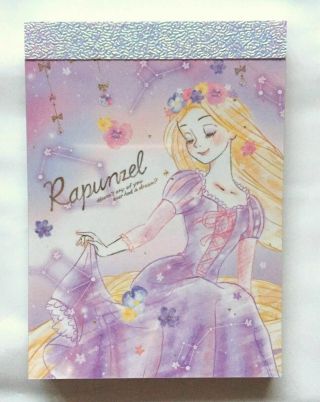 Lovely Disney Princess Mini Memo Pad 3 SET Rapunzel Ariel Kamio MADE IN JAPAN 4