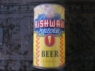 Rishwain Special Flat Top Beer Can.  S.  F Brewing,  Stockton,  Ca.