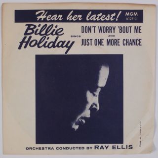 Billie Holiday: Don’t Worry ‘bout Me Us Mgm Jazz Promo 45 Nm Rare Sleeve