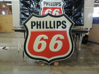 Traditional Phillips 66 Lighted Shield Canopy Sign