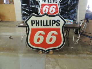 Traditional Phillips 66 Lighted Shield Canopy Sign 2