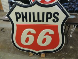 Traditional Phillips 66 Lighted Shield Canopy Sign 4