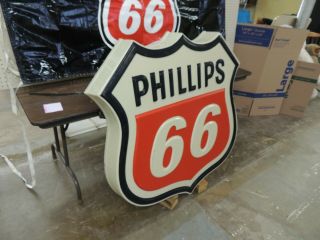 Traditional Phillips 66 Lighted Shield Canopy Sign 6