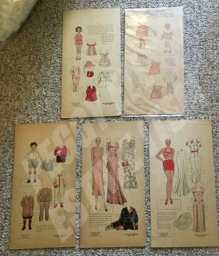 1932 Londy Cut - Out Paper Dolls Fame Careful Launderers And Dry Cleaners Ad