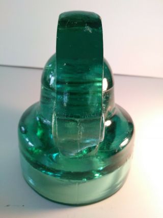 Scarce 1891 HEMINGRAY Green Glass Insulator 2