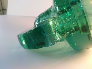 Scarce 1891 HEMINGRAY Green Glass Insulator 5