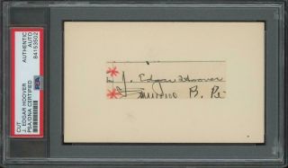 J.  Edgar Hoover Autograph Cut (fbi Director - Signed) | Psa/dna Certified