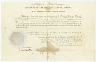 James Buchanan Signed Postmaster Appointment.