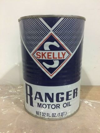 Skelly Metal Oil Can,  Full