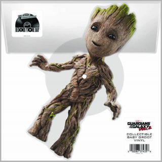 Guardians Of The Galaxy Baby Groot Limited Rsd 2017 Shaped Picture Disc Vinyl