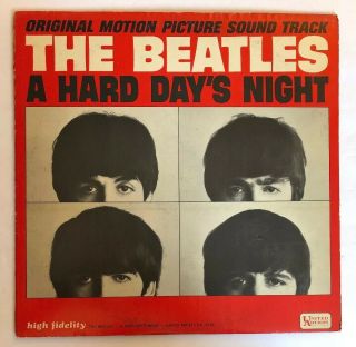 The Beatles - A Hard Day ' s Night - 1964 US Mono 1st Press UAL 3366 VG, 2
