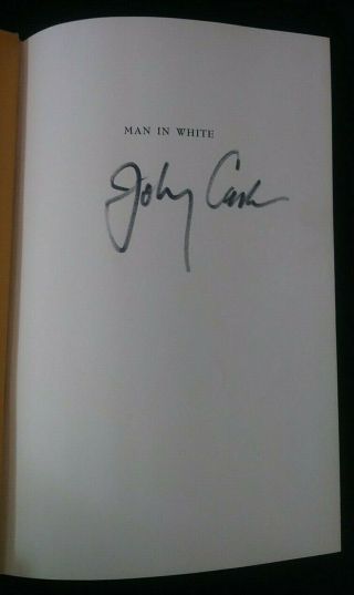 Johnny Cash Music Legend Signed Autographed Man In White 1st Edition Book W/coa