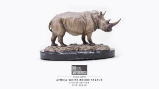 Memory Museum X Paleocarft 1/15 Africa White Rhino Statue Type B