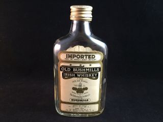 Old Bushmills Irish Whiskey Glass Bottle