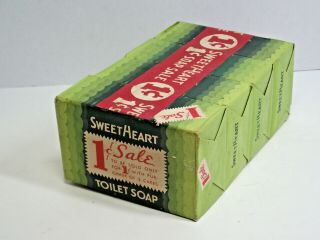 Antique Vintage - Sweetheart Toilet Soap - 3,  1 Pack - Nos - Manhattan