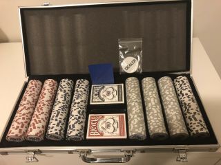 Wsop Chips 400 Count W/ Case,  Two Decks,  And Dealer Button
