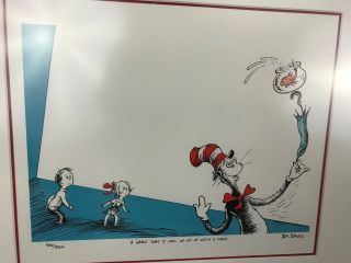 Dr Seuss The Cat in the Hat 40th Anniversary Limited Edition Lithograph Numbered 6