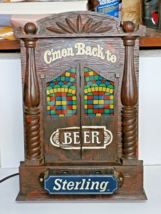 Sterling Beer Saloon Doors Lighted Beer Sign - Evansville,  Indiana