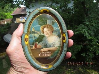 Coca Cola Coke 1909 Tip Change Tray Hilda Clark St Louis Worlds Fair Authentic