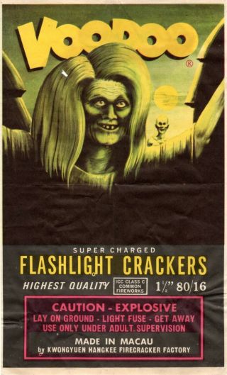 Voodoo Brand Firecracker Brick Label,  C4,  80/16 