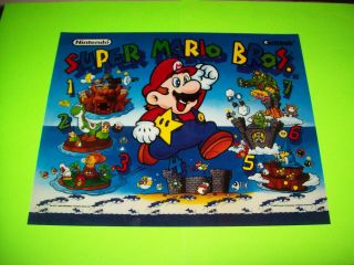Mario Bros Pinball Machine Translite Artwork Sheet 1992 Gottlieb