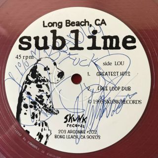 Sublime On Skunk —date Rape— Clear Vinyl 12 " | Orig | Signed By Entire Band