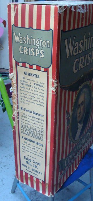 Large WASHINGTON CRISPS litho on cardboard store display carton 4