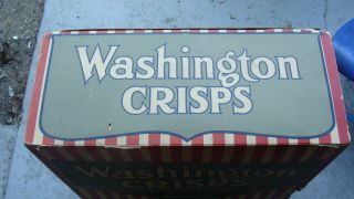 Large WASHINGTON CRISPS litho on cardboard store display carton 8