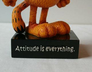 Garfield Bobblehead Attitude Is Everything Figurine Cartoon Cat Wobble Tongue 2