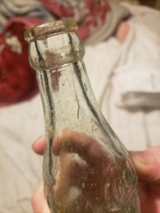 SCARCE,  STRAIGHT SIDED COCA COLA BOTTLE FROM FITZGERALD,  GA GEORGIA 7