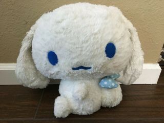 Sanrio Cinnamoroll Furry Bunny Rabbit Blue Bow 12 " Plush Doll