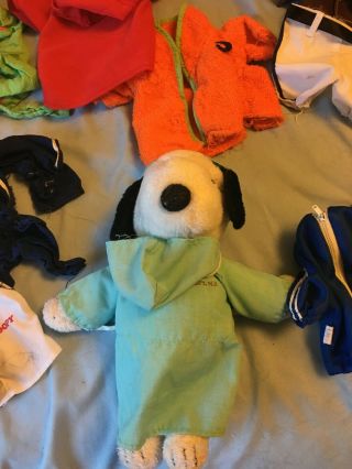 Vintage Snoopy Stuffed Animal Toy 10 Outfits And Chair