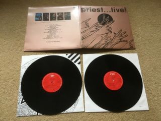 Judas Priest “priest.  Live ” 1987 U.  K.  Gatefold Vinyl 2lp,  Inners