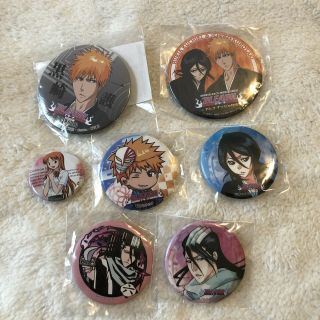 Bleach Ichigo Rukia Byakuya Orihime Random Bundle Set Badges