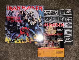 Iron Maiden The Number Of The Beast 1982 Vinyl With Inserts