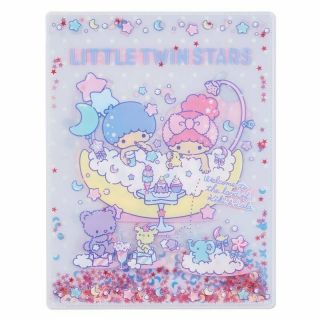 Little Twin Stars Sanrio [new] A4 Clear Spread File (sequins) Kawai Japan F/s