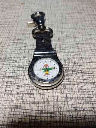 Vintage Ernie Keebler Elf Battery Pocket Watch W/clasp Advertising Collectibles
