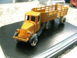 Tootsie Toy 801 Mack Express Stake Truck And Trailer Version 1 Orange
