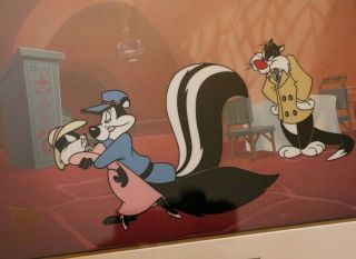 Warner Bros Animation Cell Carrotblanca Pepe Sylvester Looney Tunes Casablanca